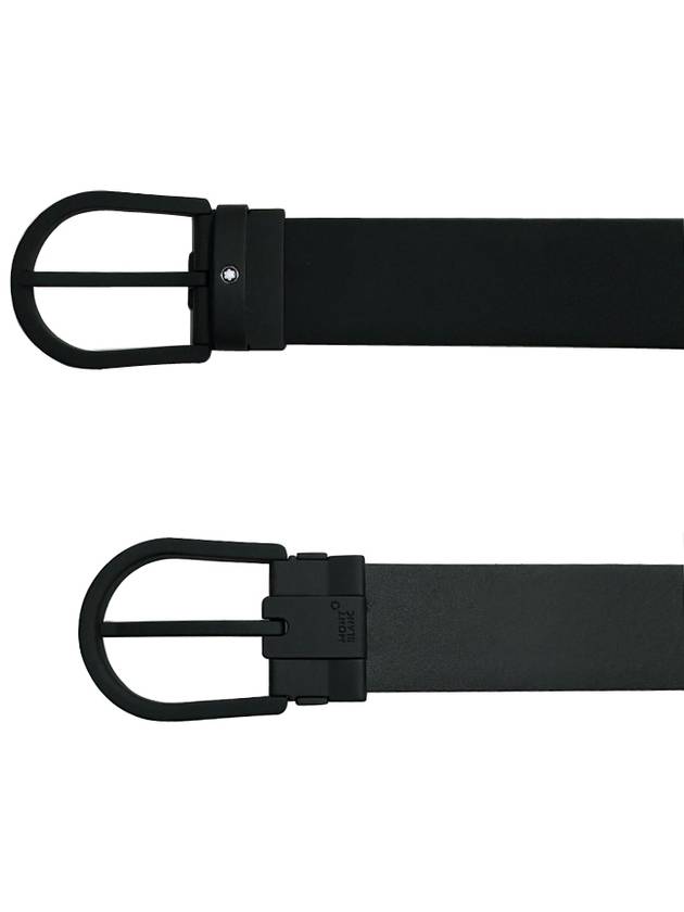 Strap Leather Belt Black - MONTBLANC - BALAAN 3