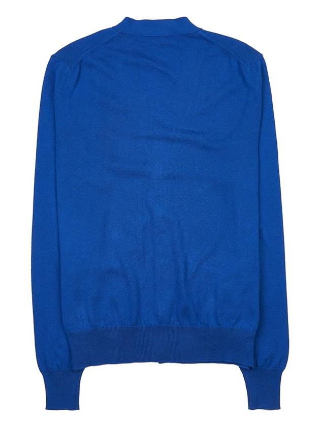 ORB Logo V-Neck Cardigan Blue - VIVIENNE WESTWOOD - BALAAN 3