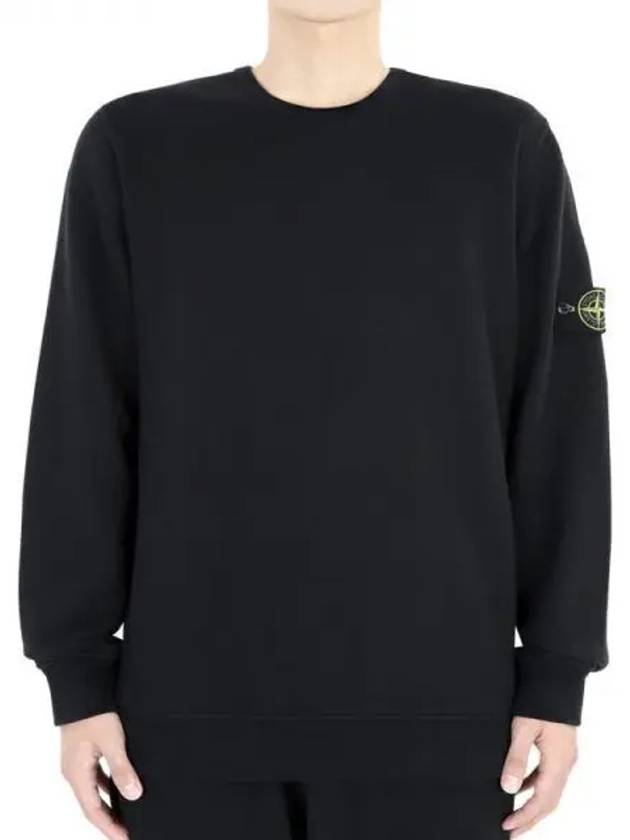 Wappen Patch Crew Neck Cotton Sweatshirt Black - STONE ISLAND - BALAAN 2