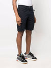 Men's Wappen Patch Pocket Bermuda Cargo Shorts Navy - STONE ISLAND - BALAAN 3