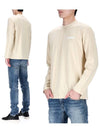 crew neck logo print long sleeve t-shirt beige - JACQUEMUS - BALAAN.