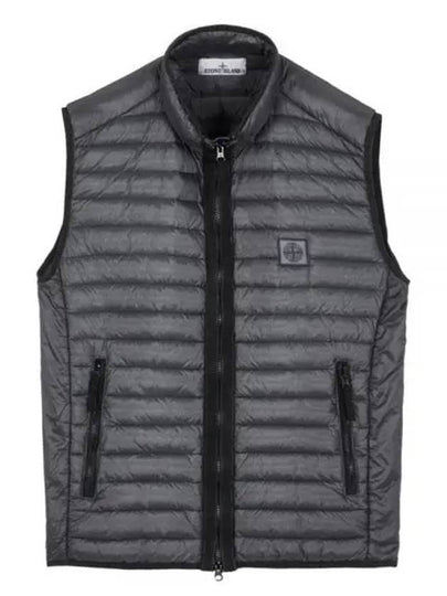 Men's Logo Patch Puffer Vest Navy - STONE ISLAND - BALAAN 2