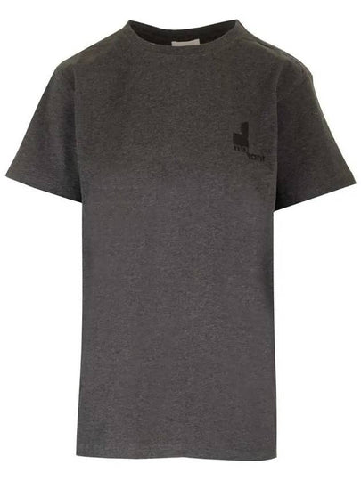 Zafferh Mini Logo Cotton Short Sleeve T-Shirt Anthracite - ISABEL MARANT - BALAAN 2