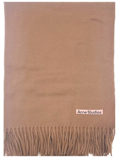 Logo Wool Fringe Scarf  Brown - ACNE STUDIOS - BALAAN 2