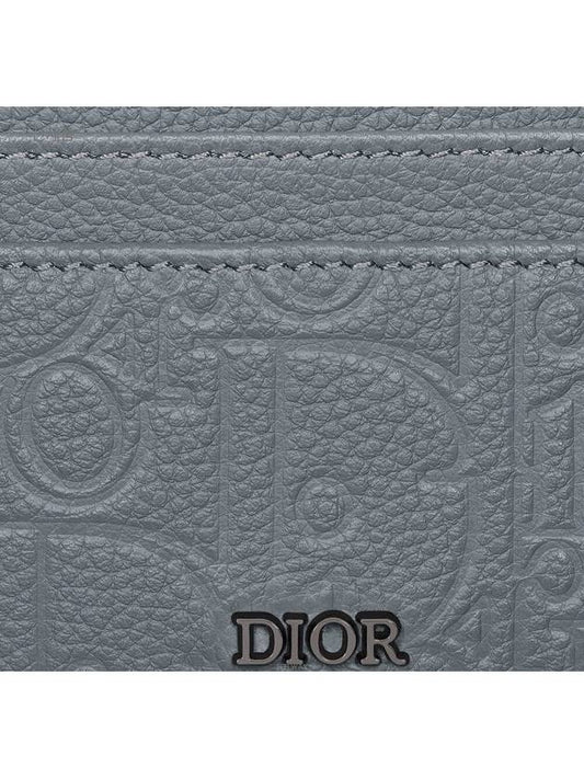 Card Wallet Deep Gray Dior Gravity Leather - DIOR - BALAAN 2