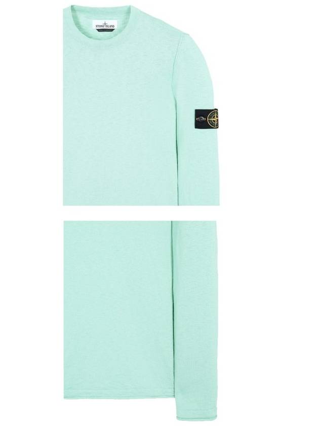 Wappen Patch Crew Neck Knit Top Mint - STONE ISLAND - BALAAN 6