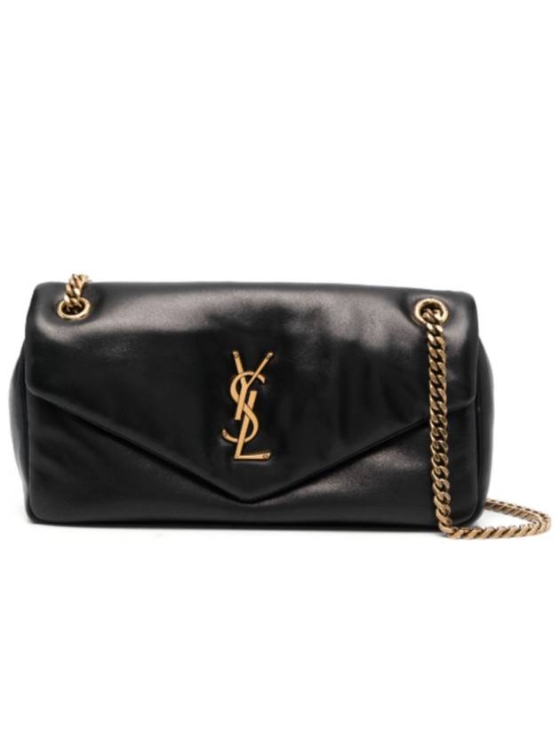 Calypso Small Plunged Lambskin Shoulder Bag Black - SAINT LAURENT - BALAAN 2