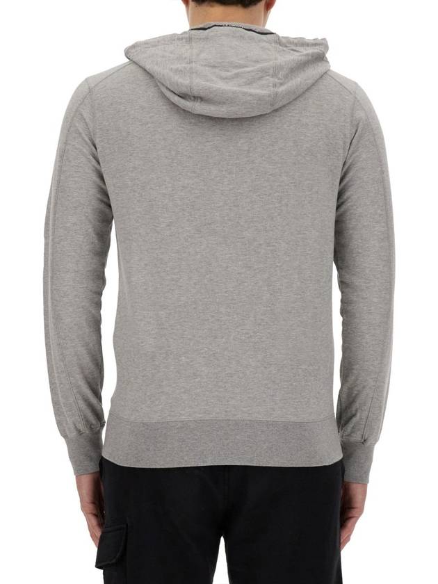 Light Fleece Zip Up Hoodie Grey - CP COMPANY - BALAAN 3