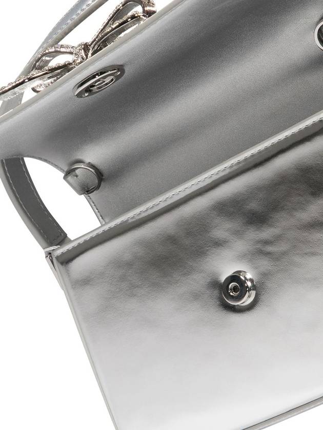 Self-Portrait Silver Leather Top Handle Bag - SELF PORTRAIT - BALAAN 5