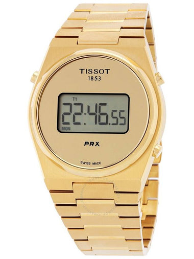 Tissot Prx Quartz Digital Gold Dial Unisex Watch T1374633302000 - TISSOT - BALAAN 1