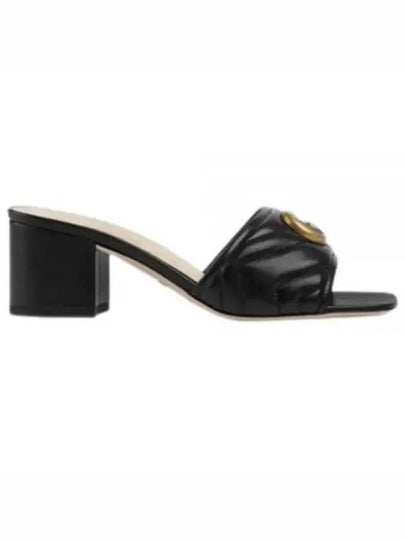 Double G Slide Sandal Heels Black - GUCCI - BALAAN 2