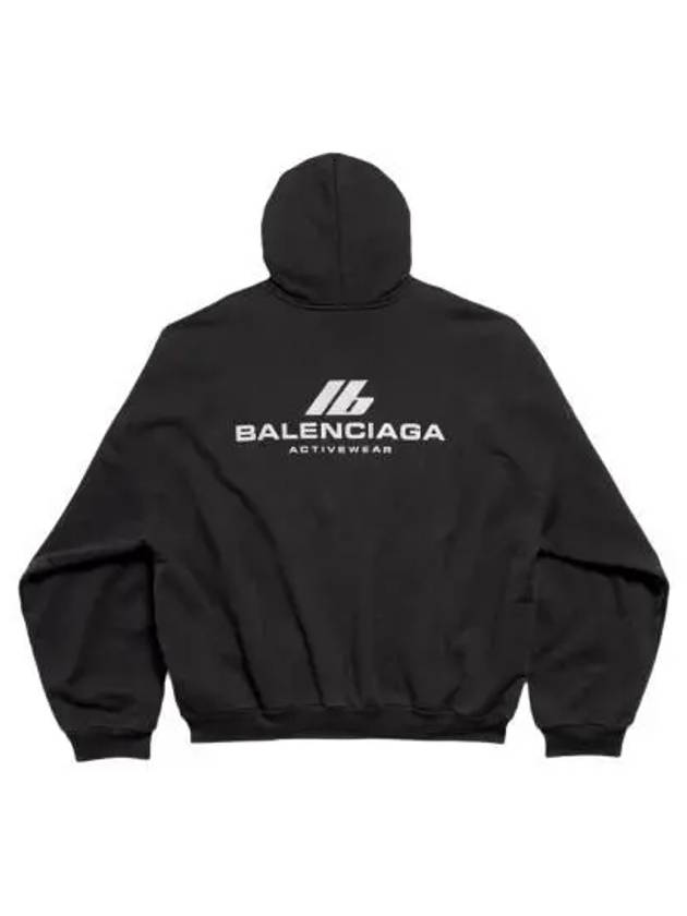 Logo Print Hoodie Black - BALENCIAGA - BALAAN 3