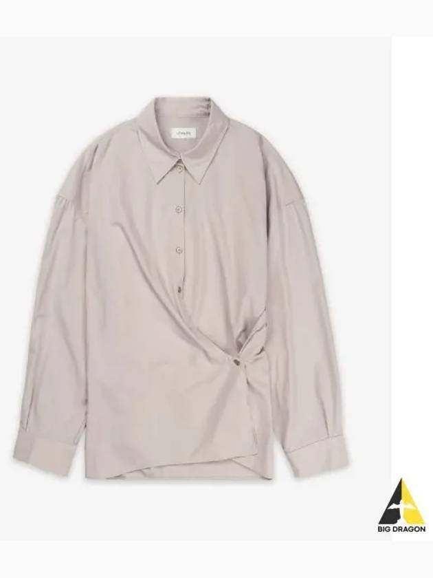 Women s W Straight Collar Twisted Shirt Violet Ice SH1141 LF839 PU807 - LEMAIRE - BALAAN 2