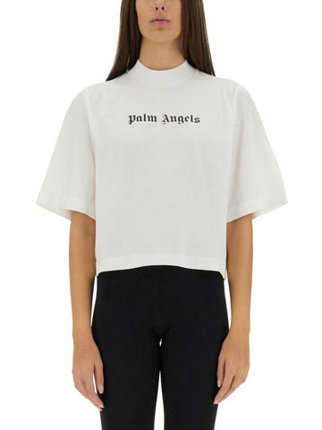 Palm Angels T-Shirt With Logo - PALM ANGELS - BALAAN 1