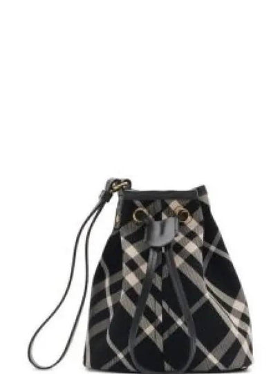 Check Drawstring Pouch Bag Black - BURBERRY - BALAAN 2