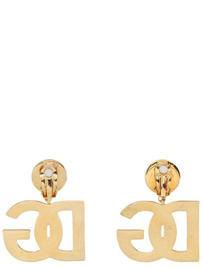 DG Logo Clip On Earrings Gold - DOLCE&GABBANA - BALAAN 2