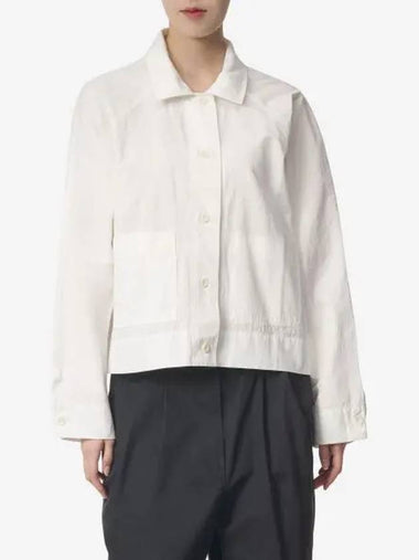 MHL Refurbished Raglan Crop Shirt White WHSH0507A23ILGWHI - MARGARET HOWELL - BALAAN 1