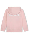 Kids Logo Hooded Jacket Light Pink - KENZO - BALAAN 4