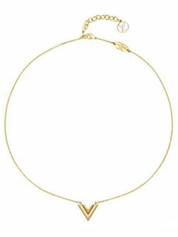 Essential V Necklace Gold - LOUIS VUITTON - BALAAN 1