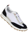 Fine Kid Suede Tech Runner Sneaker Navy - THOM BROWNE - BALAAN 2