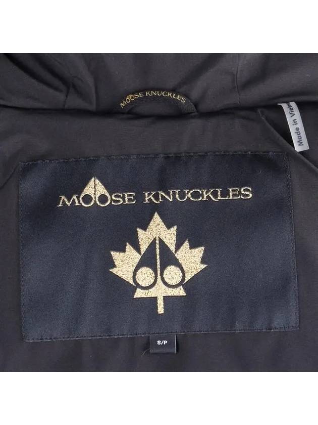 Roselawn Fur Quilting Zipper Padding Black - MOOSE KNUCKLES - BALAAN 9