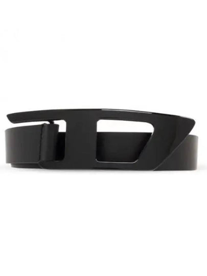 B Dlogo Leather Belt Black - DIESEL - BALAAN 2