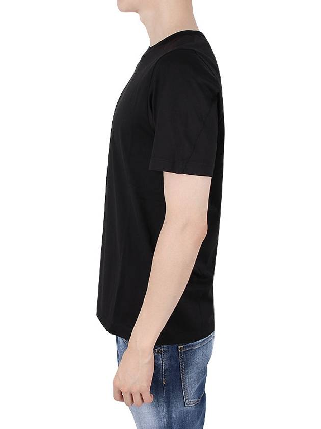 Shadow Back Graphic Print Short Sleeve T-Shirt Black - STONE ISLAND - BALAAN 4