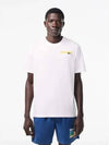 Men's Summer Pack Pigment Print Short Sleeve T-Shirt White - LACOSTE - BALAAN 2