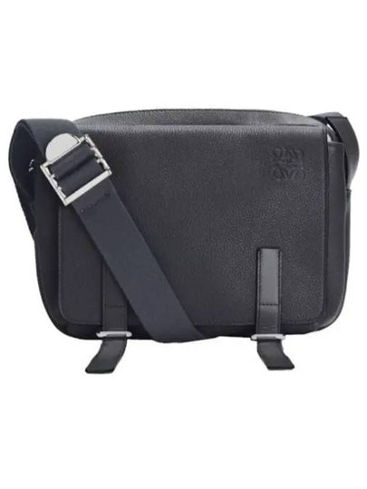 XS Military Soft Grained Calfskin Messenger Bag Anthracite - LOEWE - BALAAN 2