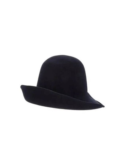 Women s Wide Brim Wool Fedora Hat Dark Blue 271748 - EMPORIO ARMANI - BALAAN 1