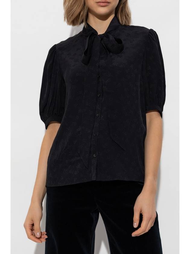 Chloé Top With Floral Pattern, Women's, Black - CHLOE - BALAAN 3