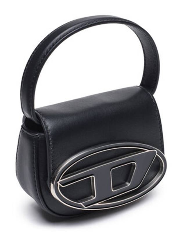 1DR Round Logo Leather Mini Shoulder Bag Black - DIESEL - BALAAN 5