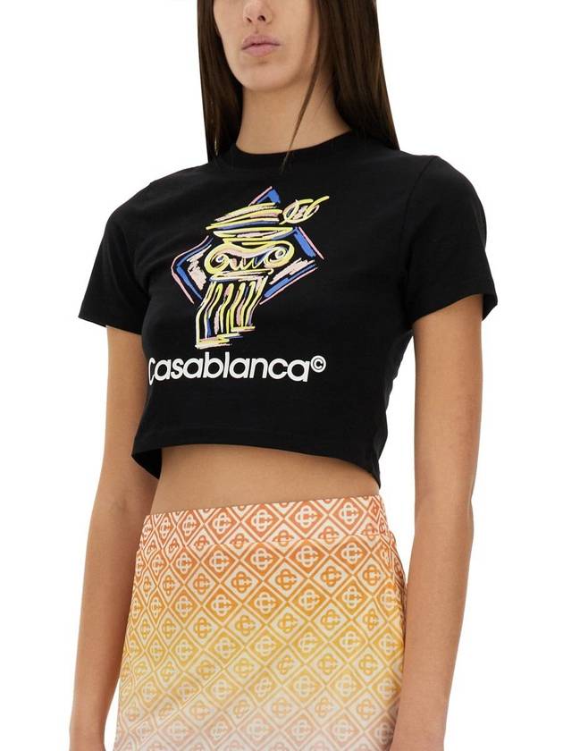 Casablanca Cropped T-Shirt - CASABLANCA - BALAAN 4