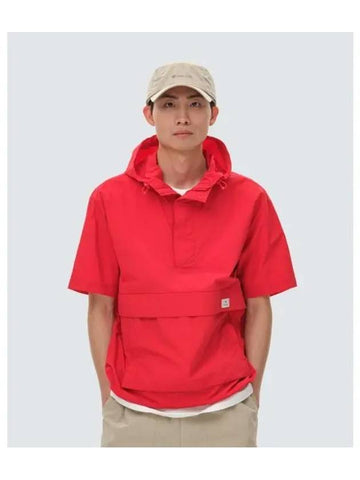 Taslan Woven Vivid Short Sleeve Anorak Red S24MMLAN56 - SNOW PEAK - BALAAN 1