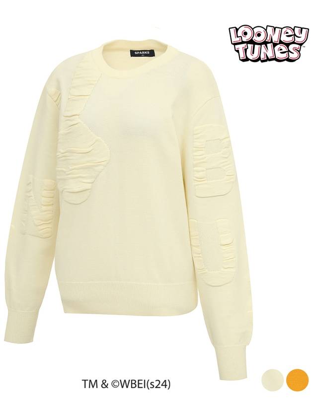 Women s Bugs Bunny Character Lettering Embossed Knit Sweater SO3LKT015 - SPARKS - BALAAN 1