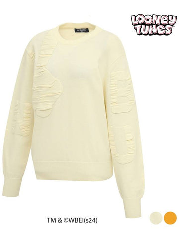 Women s Bugs Bunny Character Lettering Embossed Knit Sweater SO3LKT015 - SPARKS - BALAAN 1