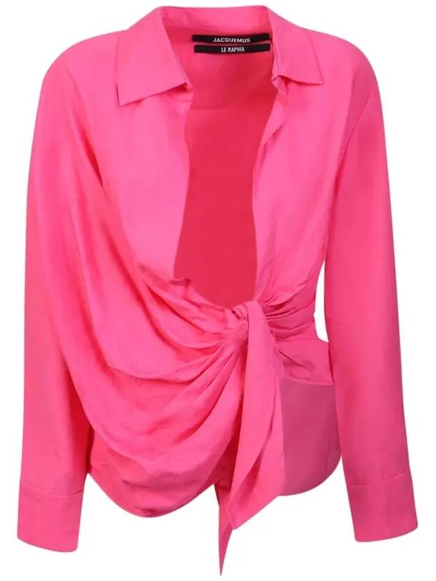 Le Chemise Bahia Tied Sash Shirt Pink - JACQUEMUS - BALAAN 1