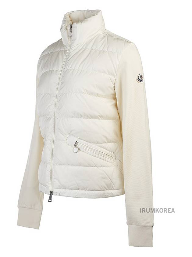 Women's Padding Zip-Up Sweatshirt White - MONCLER - BALAAN 3