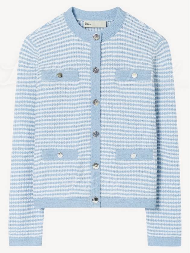 Kendra Cotton Cardigan Blue - TORY BURCH - BALAAN 2