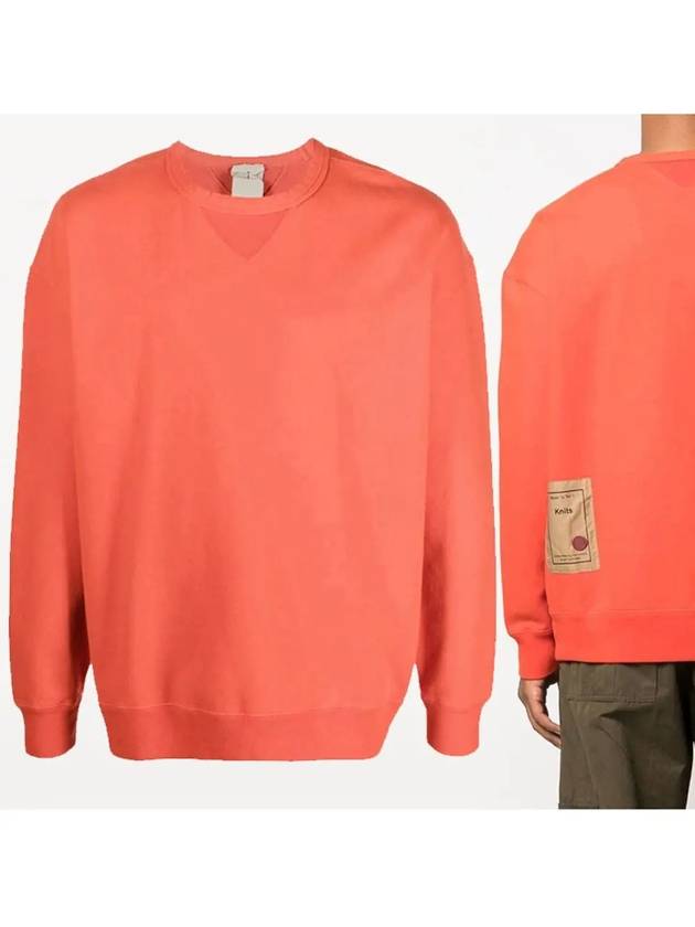 Garment Dyed Cotton Jersey Sweatshirt Orange - TEN C - BALAAN 3