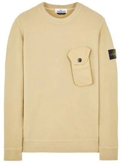 Men's Wappen Patch Pocket Sweatshirt Ecru - STONE ISLAND - BALAAN 2