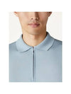 Loro Piana Blue Wool Zip Up Neck Polo Shirt FAI6633 6AS8 - LORO PIANA - BALAAN 4