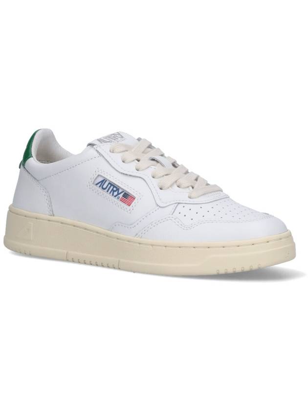 Medalist Green Tab Leather Low Top Sneakers White - AUTRY - BALAAN 3