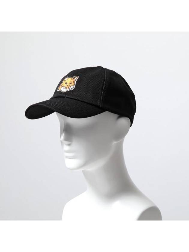 Large Fox Head 6P Ball Cap Black - MAISON KITSUNE - BALAAN 8