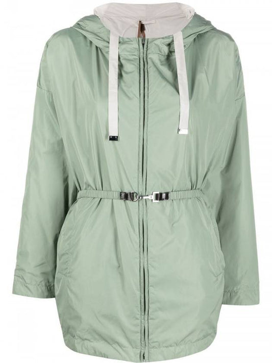 Reversible Hooded Jacket Green - MAX MARA - BALAAN.