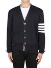 Milano Stitch 4 Bar Cardigan Navy - THOM BROWNE - BALAAN 3