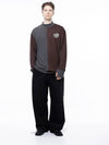 Men s M243MT04CH Circular Reverse Wool Half Neck Sweatshirt Brown Charcoal - CHANCE'S NOI - BALAAN 8