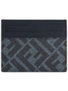 Diagonal Card Wallet Dark Blue - FENDI - BALAAN 3