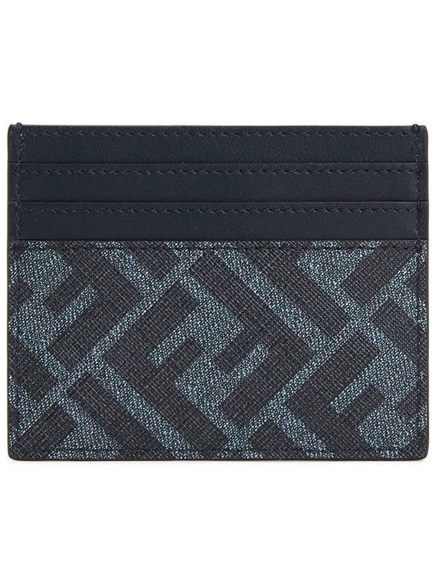 Diagonal Card Wallet Dark Blue - FENDI - BALAAN 3