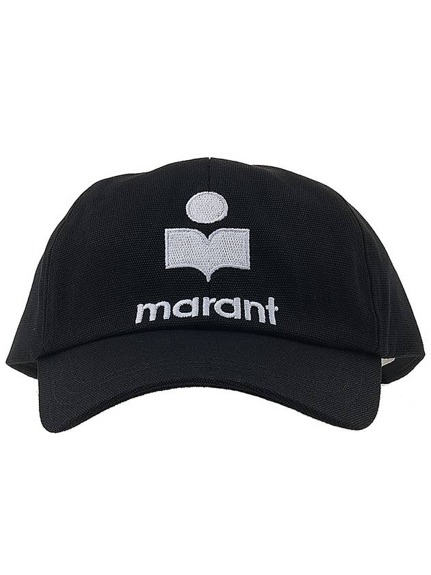 Tyron Logo Cotton Ball Cap Black - ISABEL MARANT - BALAAN 3